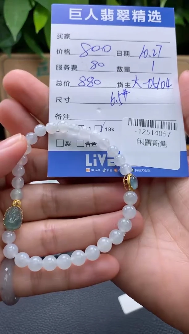 颈饰18K金镶嵌翡翠多人-12514057