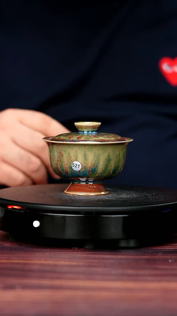 其他钧瓷521#盼龙窑一级品原矿钧瓷盖碗