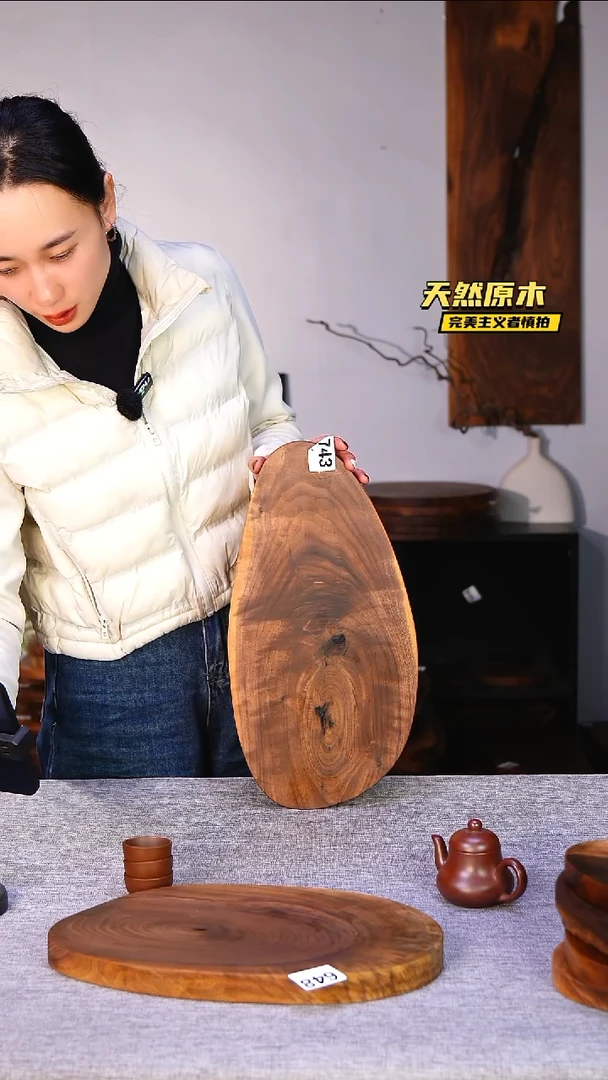 木北美黑胡桃原木.干裂疤结不属于商品质量问题完美主义者慎拍