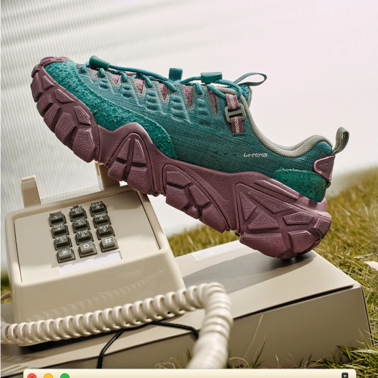 【新品首发】李宁沙丘25新款反光低帮厚底5.5增高户外休闲鞋AGCV364