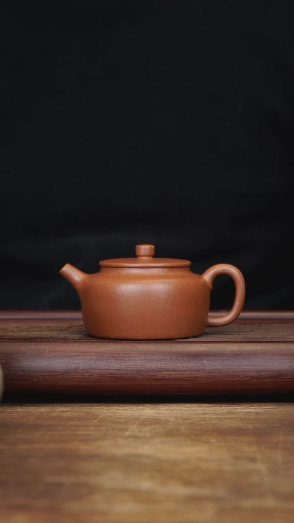 茶壶紫砂200ml 全手平盖德钟 家藏降坡泥