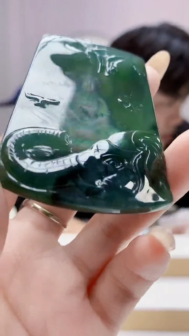 未镶嵌定制翡翠5145DD-毛货挂件48