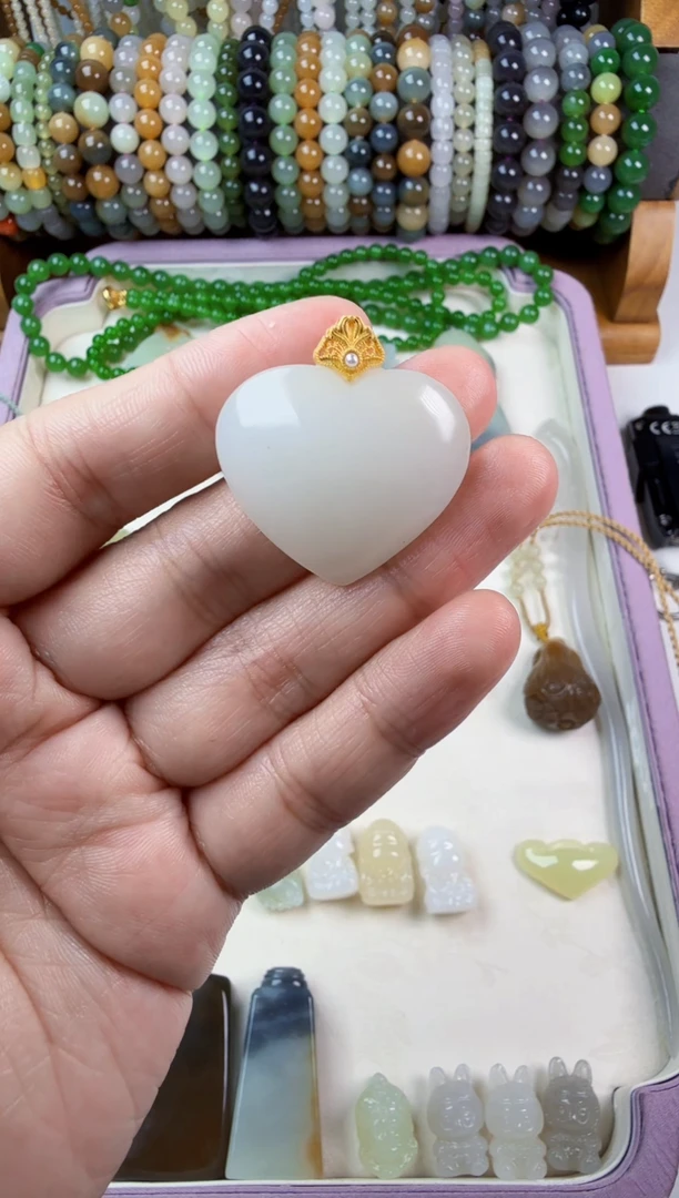 颈饰银S925镶嵌和田玉?****️吊坠