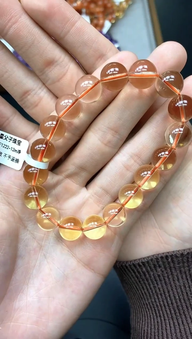 未镶嵌手串水晶A30黄水12mm