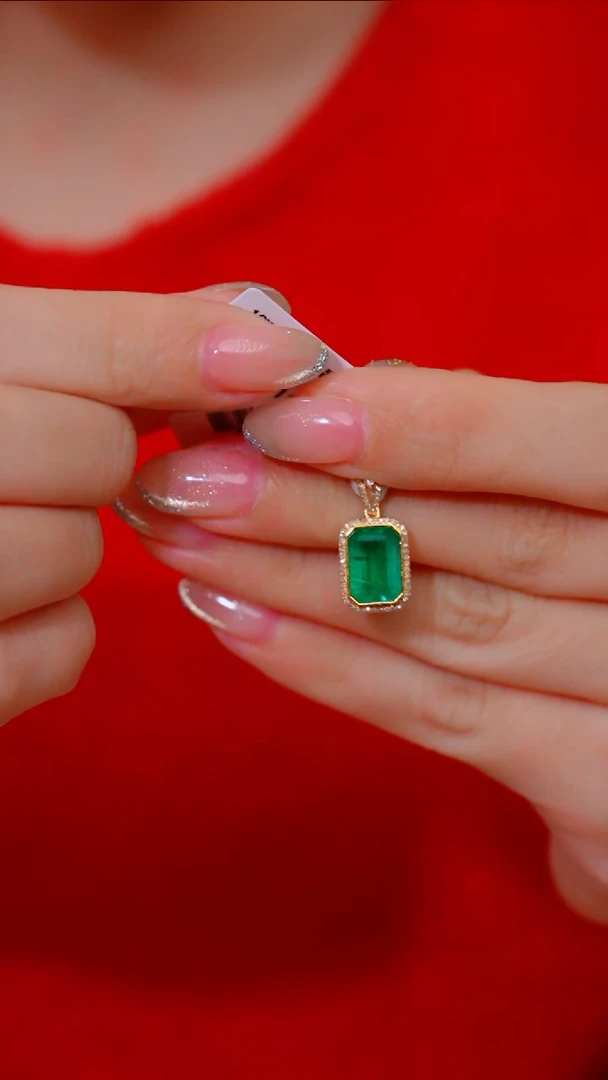 【闪购商品】祖母绿吊坠不含链18K金镶嵌多样性发@@U1226