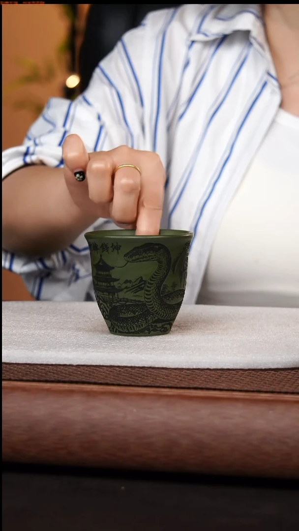 茶杯紫砂原矿主人杯
