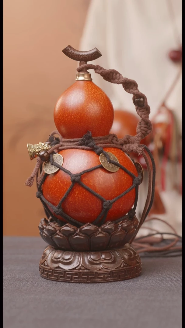 1393号链接精品大漆葫芦现货现发[一物一拍]不包含莲花底座