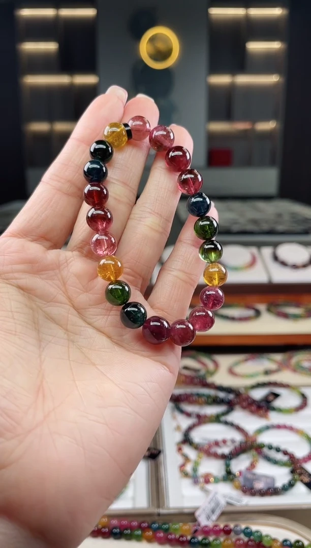 未镶嵌单圈手串7mm+碧玺（多样性发一条）T