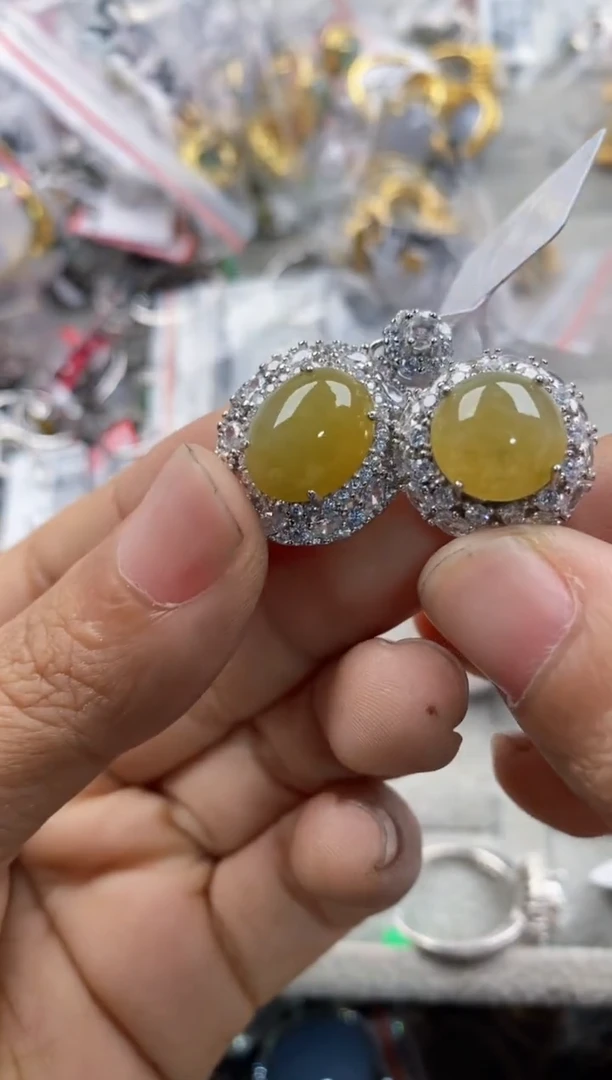 银S925镶嵌戒指翡翠10                 2