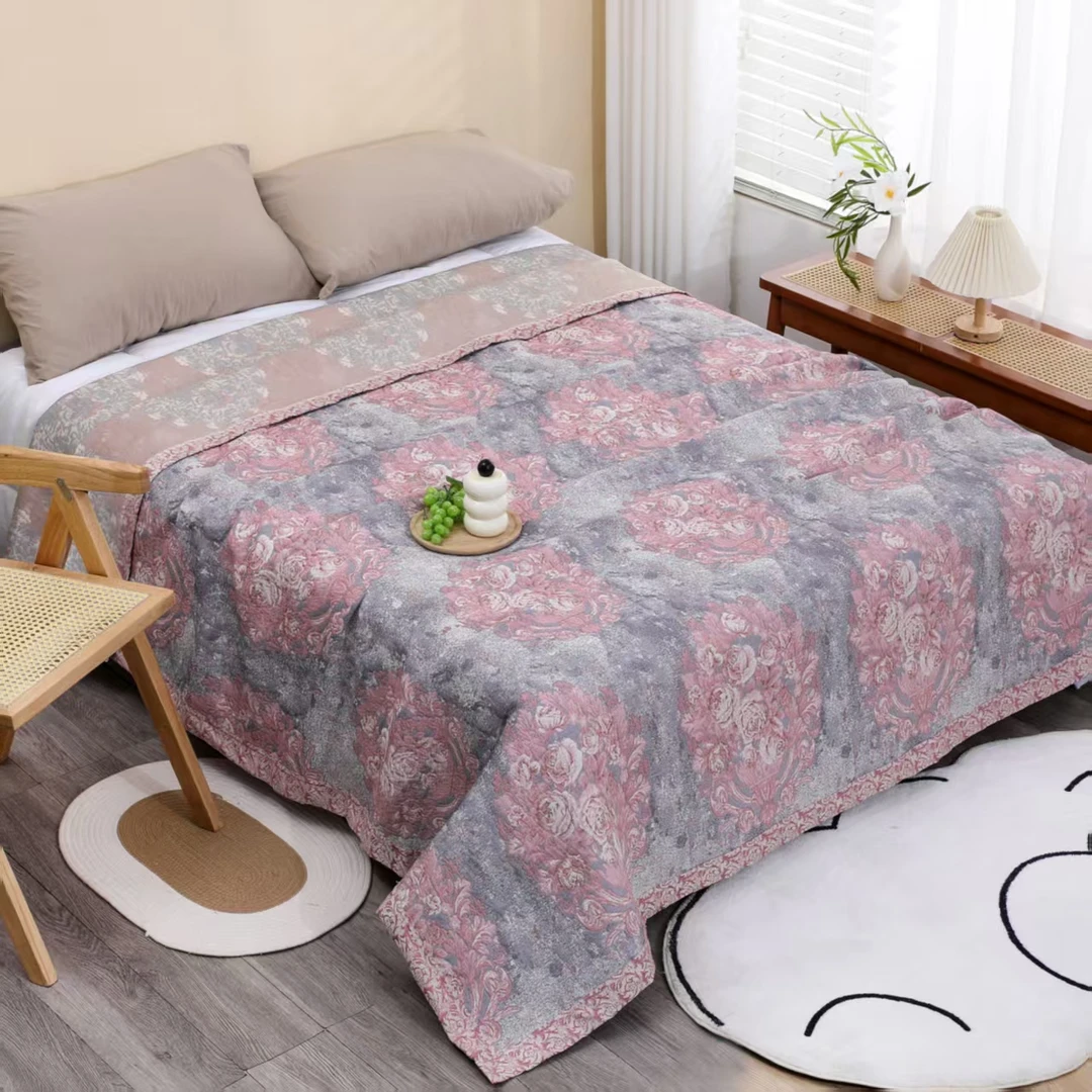 多功能纱布盖毯凉席--梦绘花芳230*250