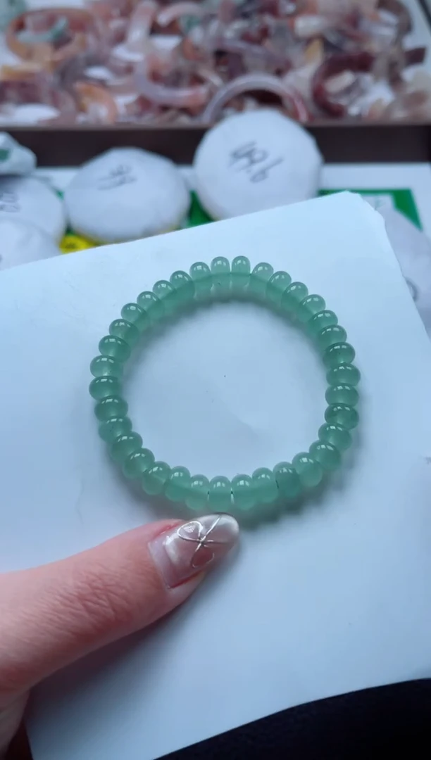 【闪购商品】石英质玉手镯未镶嵌东陵玉算盘