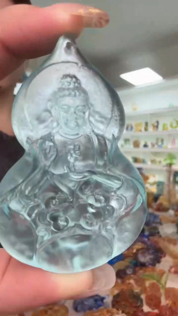 手工艺品琉璃大日如来2个