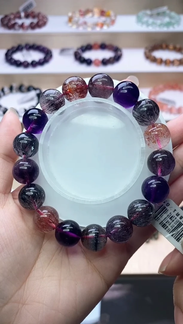 【闪购商品】水晶手链未镶嵌黑加仑超七12m+