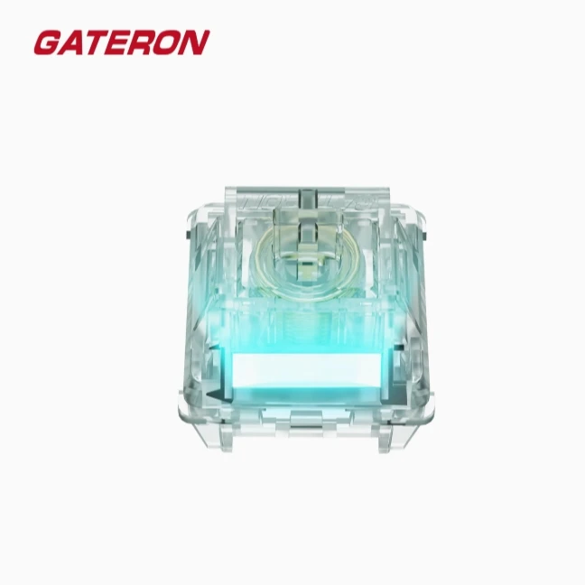 gateron佳达隆磁玉轴max全透明镀金弹簧可调节键程HIFI音键盘开关
