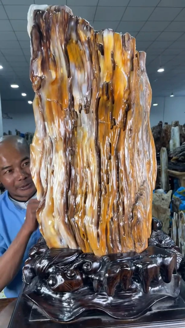 【闪购商品】硅化玉摆件未镶嵌100