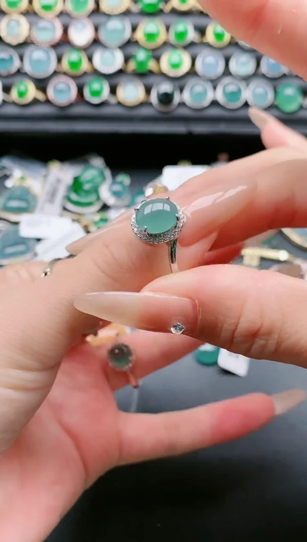 【闪购商品】翡翠戒指银S925镶嵌1111111