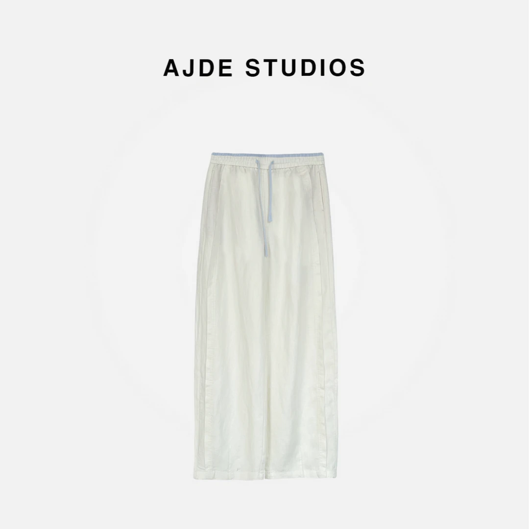 AJDE｜亚麻抽绳雅痞裤 01