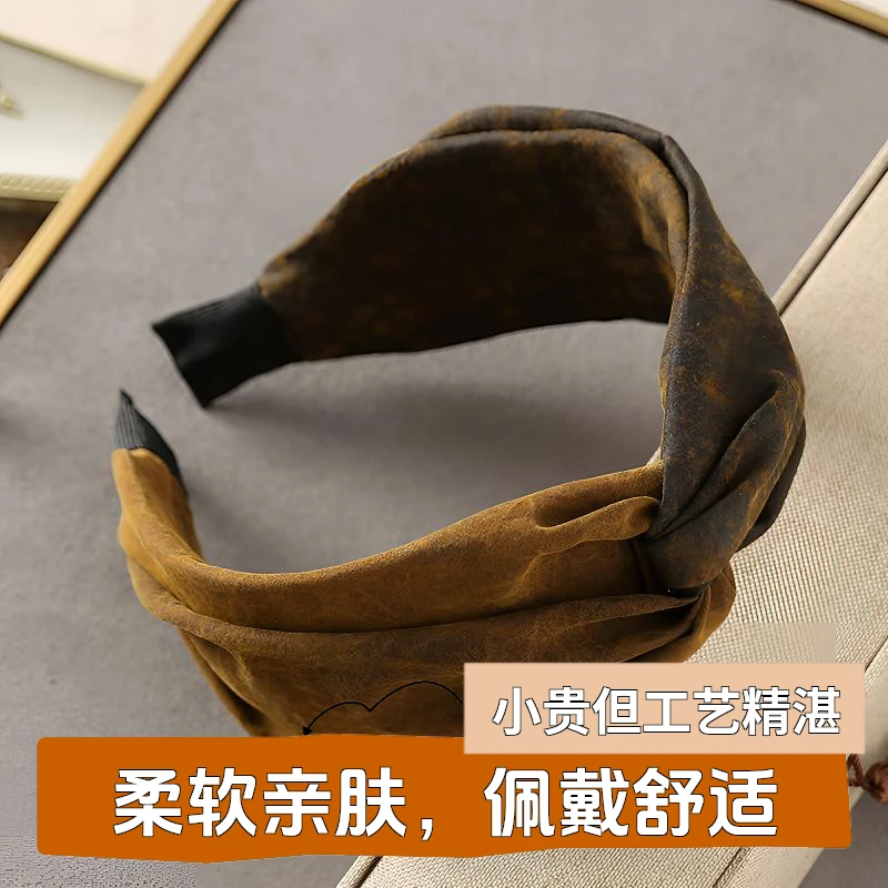 真丝香云纱发箍头饰宽发箍优雅百搭桑蚕丝头箍纯手工经典法式复古