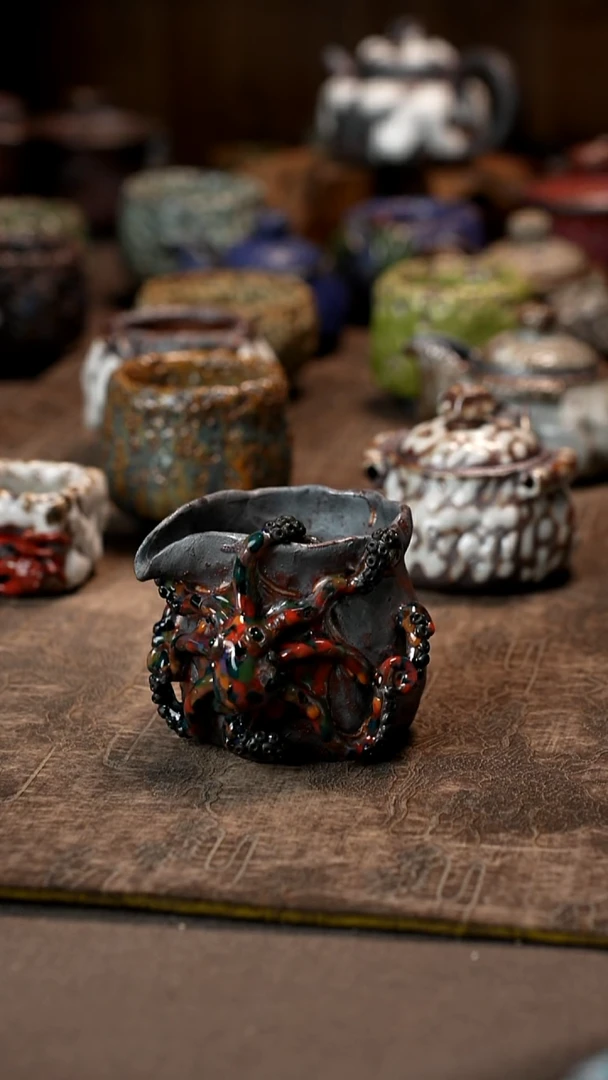 转**生景德镇柴烧志野杯