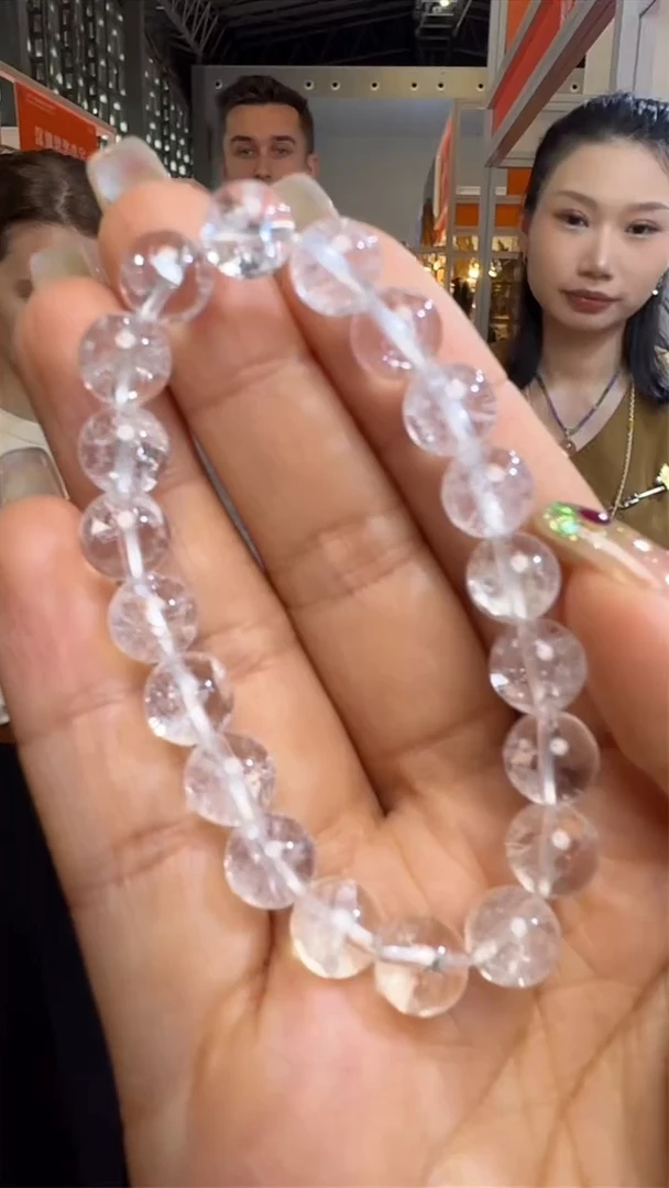 水晶手链未镶嵌上海珠宝展假一罚十