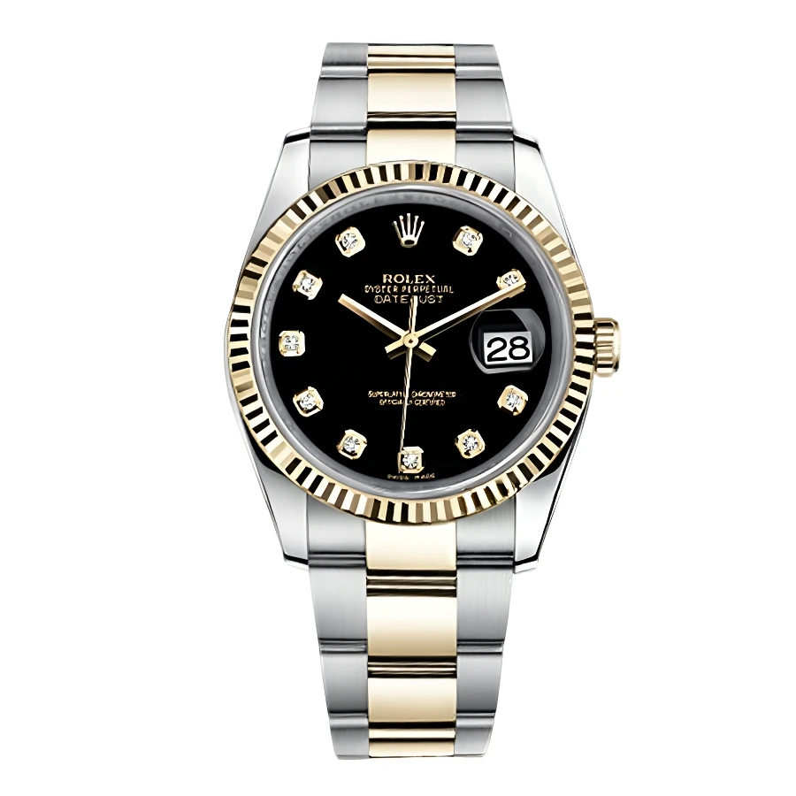 99新 Rolex/劳力士 日志系列116233/36mm/黑盘钻刻/自动机械/单表