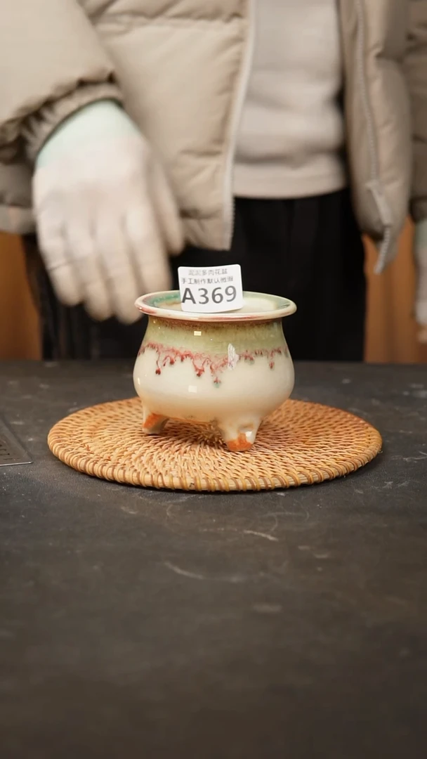 【闪购商品】瓷片369泥泥手工花盆