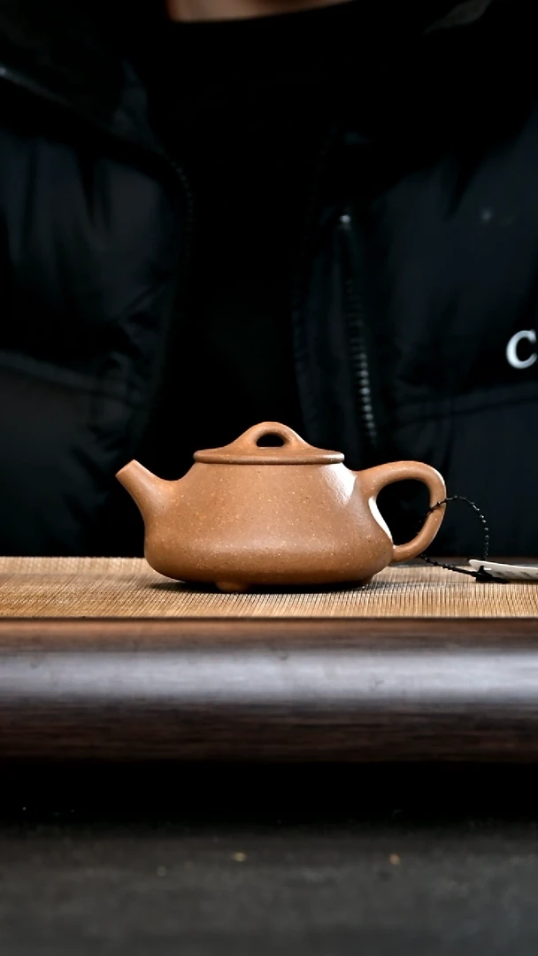 【闪购商品】紫砂茶壶XZW15631 平盖石瓢 桃花泥