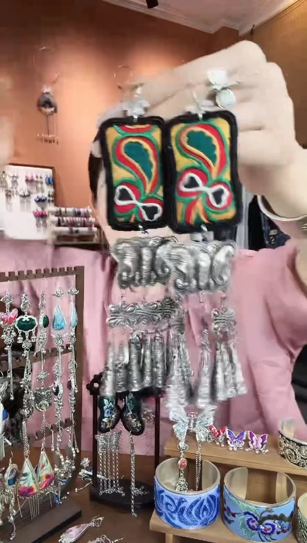 刺绣纯手工民族风耳环