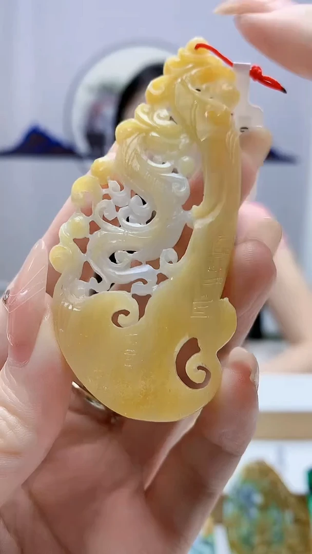 未镶嵌定制翡翠4812DD-毛货挂件72