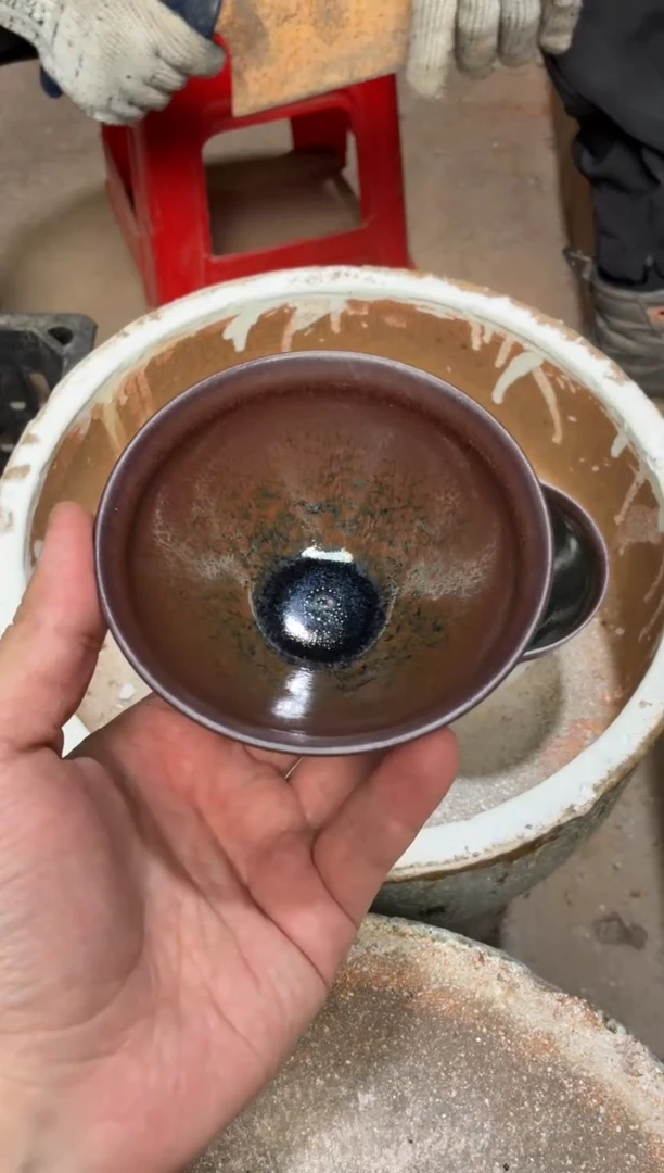 茶盏真柴烧建盏换点柴火
