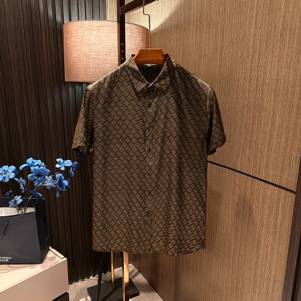 【重磅用料 尊享贵气】2025夏季新款男士高品质真丝桑蚕丝短袖衬衫