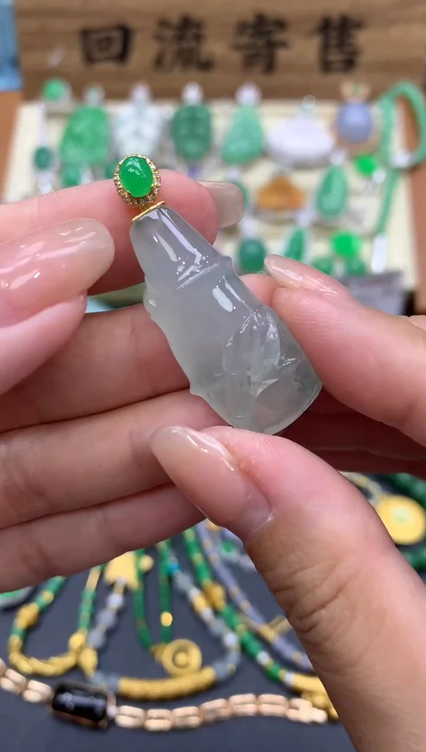 【闪购商品】翡翠颈饰18K金镶嵌69-中国好珍宝
