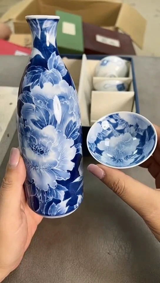 瓷片一壶五杯 原盒