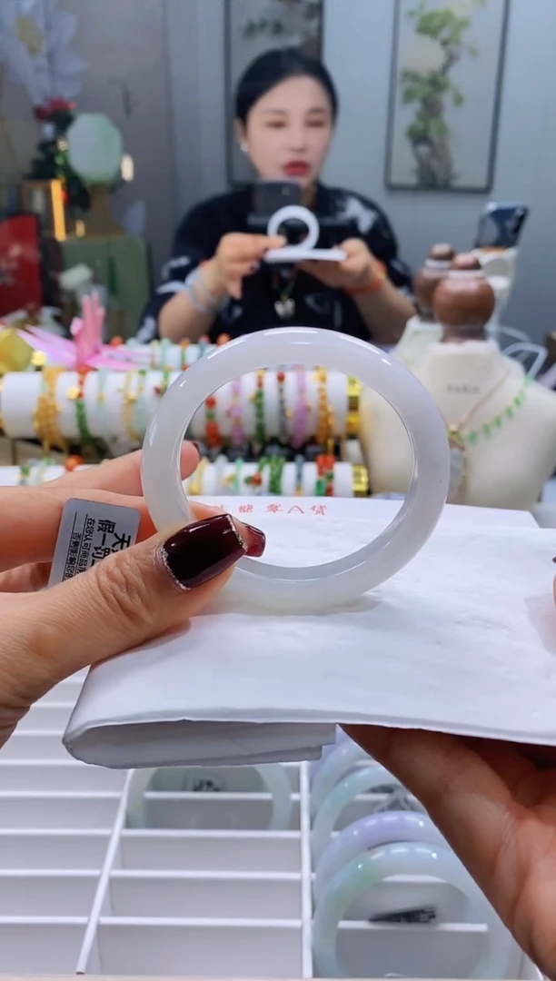 未镶嵌手镯翡翠64号贵妃53.5/5152正/短47.4/12.1*7.7