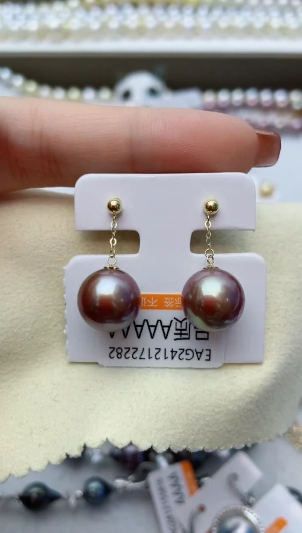 【闪购商品】淡水珍珠耳饰18K金镶嵌W40