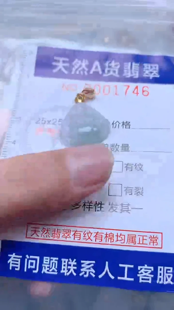 翡翠未镶嵌吊坠(不含链)1