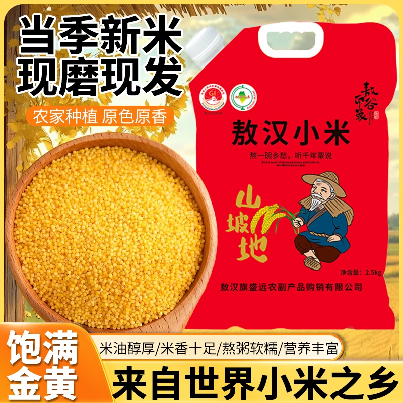 2025正宗内蒙赤峰敖汉小米米油醇厚米香十足新米