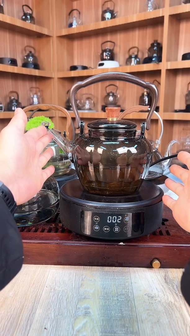 高硼硅玻璃泡茶壶1500瓦横硕电陶炉