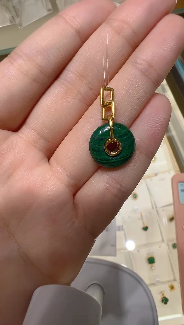 孔雀石银S925镶嵌颈饰@@B7949QS