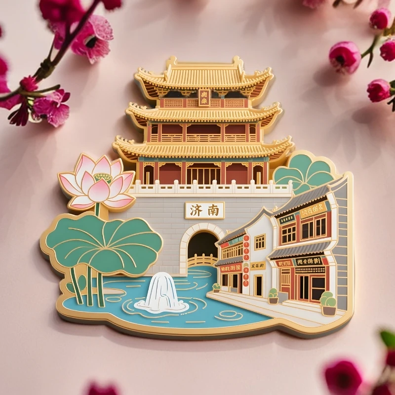 【山东济南】大明湖冰箱贴金属冰箱磁贴天安门文创曲水亭街纪念品