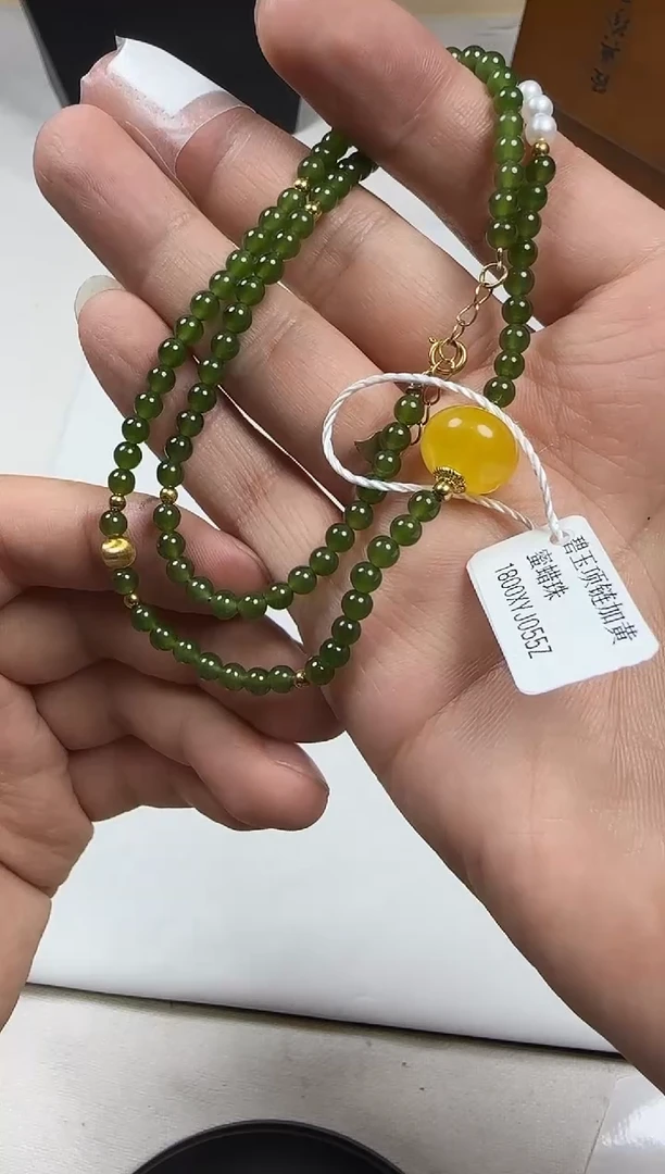 和田玉银S925镶嵌项链XYJ055项链