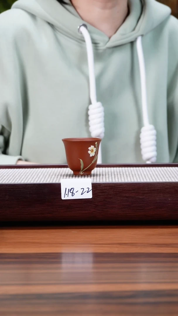 【闪购商品】紫砂茶壶1.18-22 朱泥 泥绘主人杯