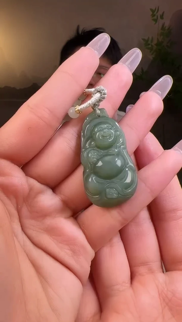 【闪购商品】和田玉颈饰未镶嵌佛牌 带包容3189