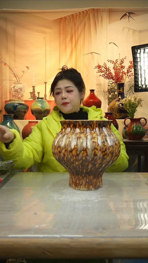 已打孔高度25口径19陶瓷花瓶