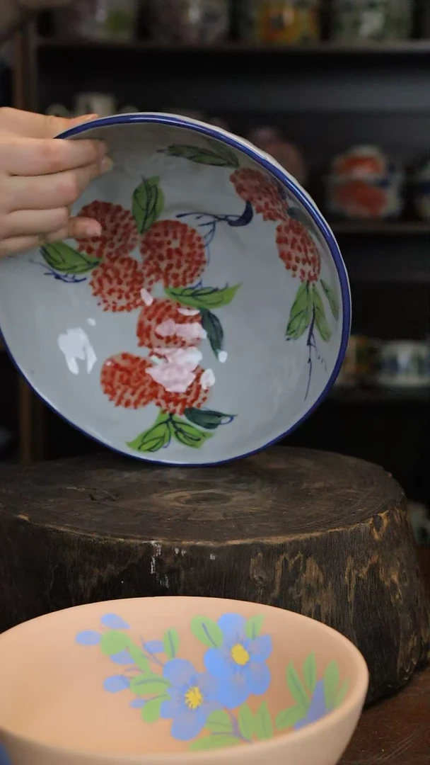 【闪购商品】椿野8寸锤纹大碗（荔枝）C308