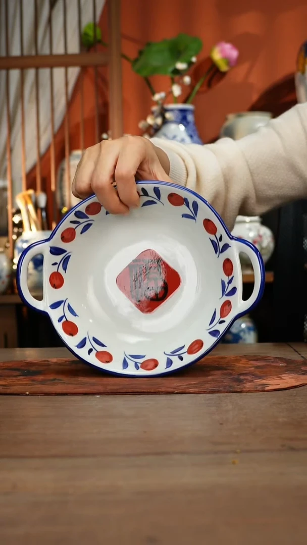 现代高温釉下彩手绘陶瓷餐具