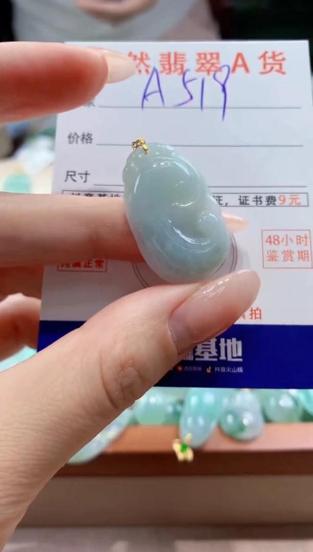 翡翠未镶嵌颈饰天然A货翡翠挂件