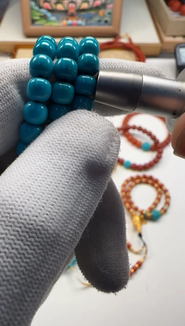 未镶嵌绿松石配饰配饰银***～手串手串