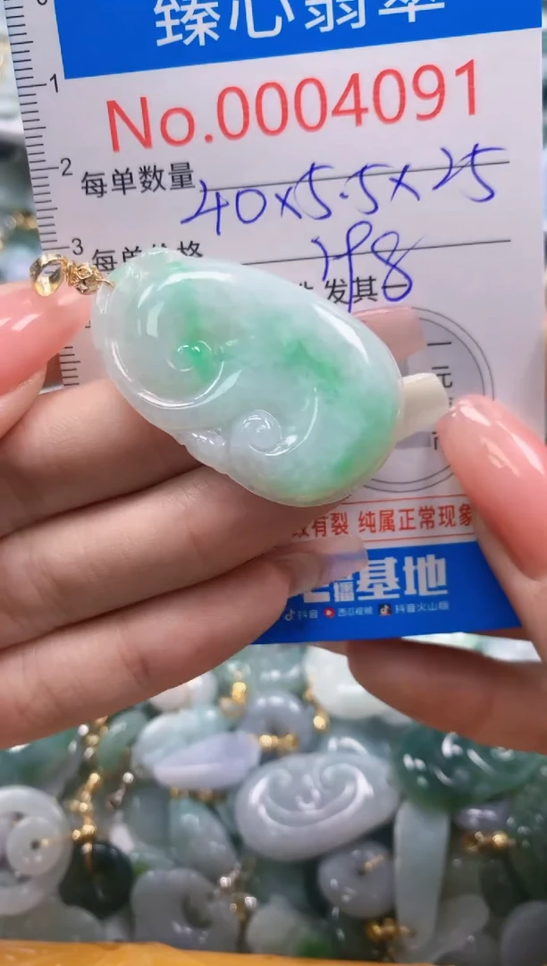 翡翠未镶嵌颈饰4091
