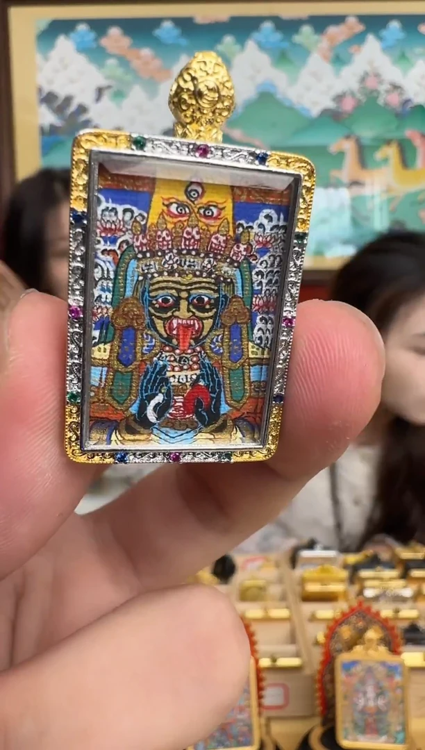 吊坠扎老师-热贡纯手绘